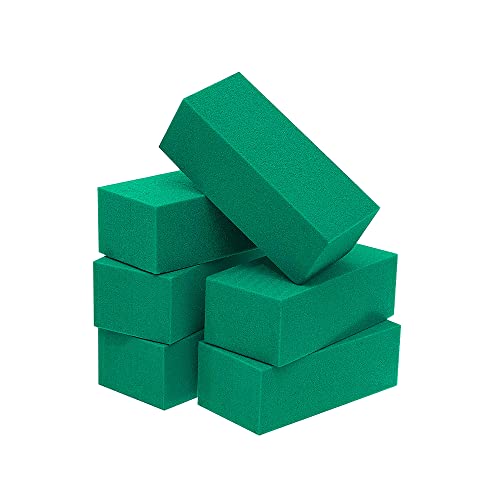 DIVIC Wet Floral Foam Bricks (Pack of 6), Green Styrofoam Flower Foam for Original Fresh & Artificial Flower Arrangements or Any Arts & Crafts Project | The Storepaperoomates Retail Market - Fast Affordable Shopping