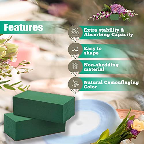 DIVIC Wet Floral Foam Bricks (Pack of 6), Green Styrofoam Flower Foam for Original Fresh & Artificial Flower Arrangements or Any Arts & Crafts Project | The Storepaperoomates Retail Market - Fast Affordable Shopping