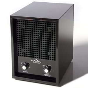 Black Commercial Quality New Comfort Ozone Generator and Ionizer for Odor Removal and Air Purification