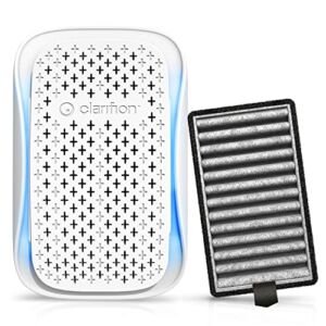 Clarifion – DSTx Portable Air Purifier – Plug In Air Ionizer HEPA Air Filter, Mini Personal Air Purifiers For, Bedroom and Pets Helps With Dust, Smoke, Airborne Dust and Odors