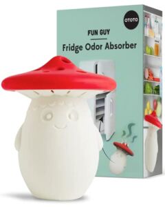 OTOTO Fun Guy Fridge Deodorizer – Food-Grade Fridge Smell Eliminator – Dishwasher Safe and BPA Free Refrigerator Baking Soda Deodorizer Holder- 2.75 x 2.75 x 3.38 inches