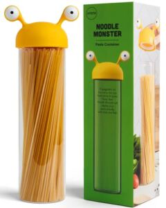 OTOTO Noodle Monster Spaghetti Container Storage – Pasta Containers for Pantry – BPA-free Plastic, Airtight, Food Grade & Dishwasher Safe Pasta Storage – Pasta Holder Container – 5×3.5×12.75 in