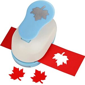 Ecohu Maple Leaf Punch Cutter 1inch, Paper Punches, Craft Lever Punch Handmade, Leaves Shape for Paper Crafting, Scrapbooking, Cards Decoration, DIY Arts. (Maple Leaf)