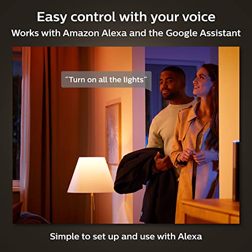 Philips Hue 6-Pack White and Color A19 Medium Lumen Smart Bulb, 1100 Lumens, Bluetooth & Zigbee Compatible (Hue Hub Optional), Compatible with Alexa & Google Assistant | The Storepaperoomates Retail Market - Fast Affordable Shopping