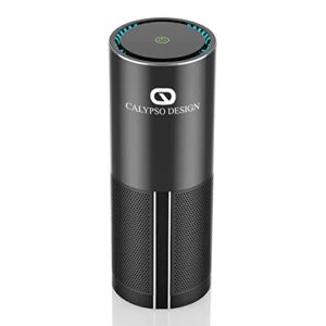 CALYPSO DESIGN Portable Car Air Purifier: 3x Filtration – H13 HEPA + Pre-Filter, New Model, USB Charging for Car, Home, Office, Hotel, Airplane, Smoke, & Eliminates Odors.