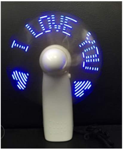 LED Programmable Fan“I Love You”, Mini Strong Handheld Fan LED Neon Glow Light-up Message Fan Personal Portable Battery Powerful Fan Party Favor | The Storepaperoomates Retail Market - Fast Affordable Shopping