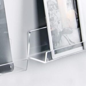 3 Pack Vinyl Record Wall Mount Holder-12 Inch Clear Acrylic Shelf for Vinyl Record Display – Acrylic Floating Shelves for Kids Room