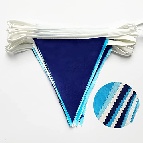 10M/32Ft Royal Blue Party Decorations Triangle Flag Pennant Bunting Fabric Garland for Wedding Birthday Ahoy Achor Nautical Pirate Bridal Baby Shower Under The Sea Party Festivals Decoration | The Storepaperoomates Retail Market - Fast Affordable Shopping