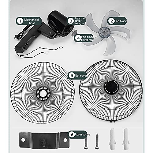LDMY 220V Noiseless Hanging High Speed Wall Fan, 5 Aluminum Blades – 3-Speed – 7.5h Timer – Oscillating Silent Fan, Remote Control/Pull Cord Control, Safe for Indoor Kitchen Bedroom Home Office Use | The Storepaperoomates Retail Market - Fast Affordable Shopping