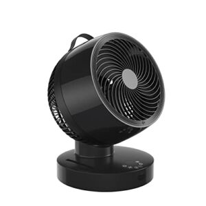 Kapoo Air Circulator Fan, Blade 8″, 6 Speeds 4 Wind Modes, Horizontal Vertical Oscillating, Indoor Circulator Fan for Whole Room Temperature Equilibrium, Tower Fan with Remote b11, Black (GS-XXG037)