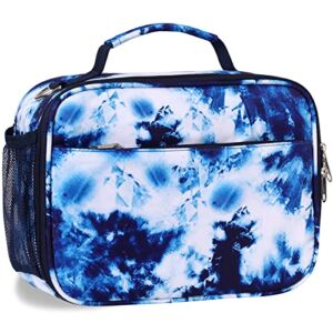 Fidvioi Kids Lunch Box, Durable Insulated Tie Dyed School Lunch Bag for Toddler Boys Girls, Adjustable StrapThermal Cooler Lunch Tote Travel Family Picnic Back to School Lunchbox for Kids Toddler