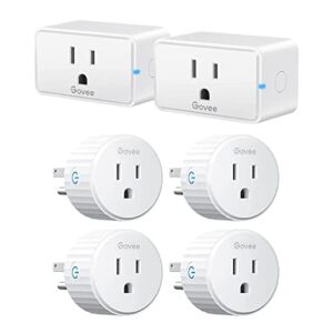 Govee Smart Plug, WiFi Outlet Compatible with Alexa and Google Assistant, Mini Smart Home Plugs Bundle with Govee Smart Plug, Bluetooth & WiFi Outlet Compatible with Alexa Google Assistant, 15A 1800W