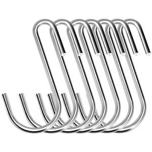 30PCS S Hooks, Premium Stainless Steel S Hooks for Hanging Kitchenware, Professional S Shaped Hooks for Hanging Pots, Pans, Cups, Plants, Bags, Jeans, Towels