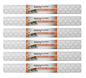 Duck EasyLiner Brand Smooth Top Shelf Liner, Grey Geo, 20 in. x 6 ft, 6 Rolls