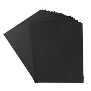 20 Sheets Colored Thick Paper Cardstock Blank for DIY Crafts Cards Making, Invitations, Scrapbook Supplies (Black, 8.5 x 11 inches)