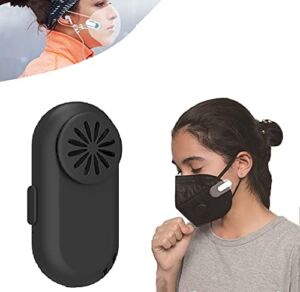 Personal Ionizer Air Purifier Wearable, Breathe Cooler Wearable Air Purifier, Wearable Clip-On Air Face Ma-sk Fan, USB Charging Bedroom Office Travel Air Purifier for Kids,Adults (Black)