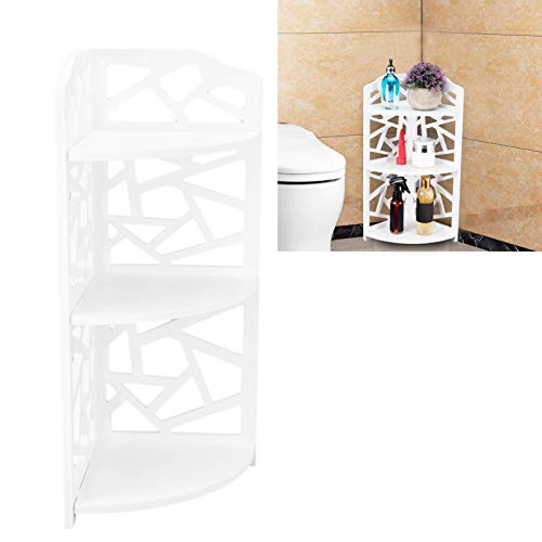 Sumoo Corner Shelf, 3 Tier White Corner Shelf Stand Standing Rack Corner Shelves, Direct Snap-Type Assembly, for Small Spaces Office Bathroom Bedroom Corner Storage | The Storepaperoomates Retail Market - Fast Affordable Shopping