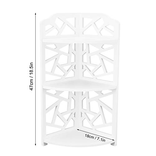 Sumoo Corner Shelf, 3 Tier White Corner Shelf Stand Standing Rack Corner Shelves, Direct Snap-Type Assembly, for Small Spaces Office Bathroom Bedroom Corner Storage | The Storepaperoomates Retail Market - Fast Affordable Shopping