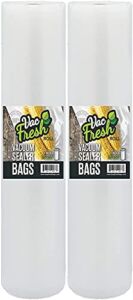 Vac Fresh Food Vacuum Sealer Rolls (2, 15″ x 50′) 3.5mil Embossed Food Storage Bags, Vacuum Seal Bags for Meal Prep, Sous Vide Bags for Cooking (100 Feet)
