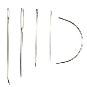 Eketirry Hand Sewing Needle Kit, Heavy Duty Household Hand Needles for for Upholstery, Carpet, Leather, Canvas Repair (5 Pieces)