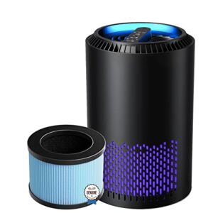 AROEVE Air Purifiers(Black) for Home with Two H13 HEPA Air Filter(One is already in the purifier) For Smoke Pollen Dander Hair Smell In Bedroom Office Living Room and Kitchen