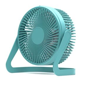 maiduoduo01 Desk Fan 2 Speed Modes Super Silent Mini Fan Portable Desktop USB Fan Cooler Cooling Fan for Home Office Blue