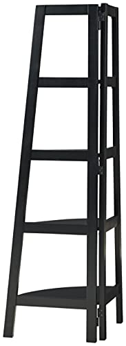 Signature Design by Ashley Bernmore Casual Corner Shelf with 5 Fixed Shelves, Black | The Storepaperoomates Retail Market - Fast Affordable Shopping