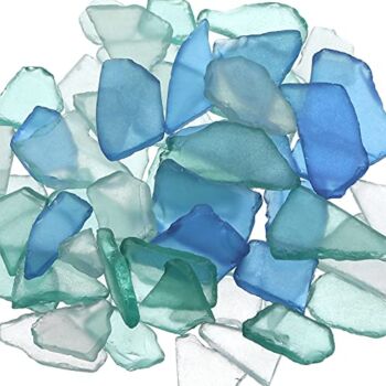 Sea Glass for Crafts Seaglass Pieces Decor Flat Frosted Sea Glass Vase Filler Crushed Sea Glass for Beach Wedding Party Decor Home Aquarium Decor DIY Art Craft Supplies (Blue, White, Green,11 Oz) | The Storepaperoomates Retail Market - Fast Affordable Shopping