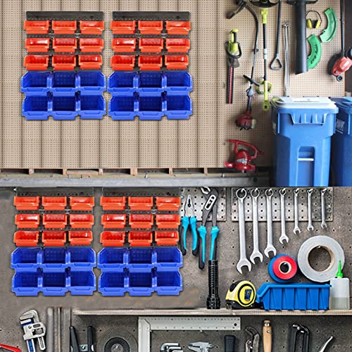 WerkWeit Wall Mounted Storage Bins 30 Pieces Workshop Storage Bins Rack Garage Bolt Bins Organizer Hardware Bins Storage Bins for Nails and Screws Beads, Buttons and Other Small Parts | The Storepaperoomates Retail Market - Fast Affordable Shopping