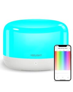 YEELIGHT Smart Table Lamp, Siri Voice Control Bedside Lamp with Music Sync, Dimmable Night Light Touch lamp, RGBW Smart Lamp for Bedroom, Living Room, Works with HomeKit, Razer Chroma, Alexa & Google