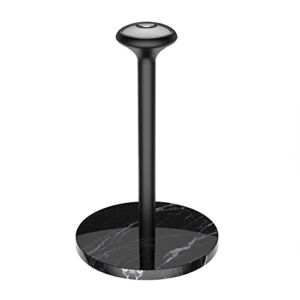 Paper Towel Holder Stand Counter top Under Cabinet Black Stainless Steel Bar Marble Weighted Base for Kitchen Table