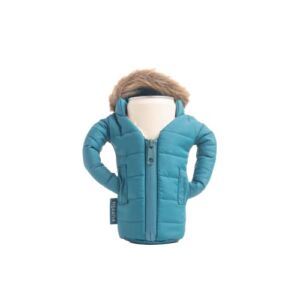 Puffin – The Pahka Beverage Parka – Insulated Skinny Can Cooler, Teal