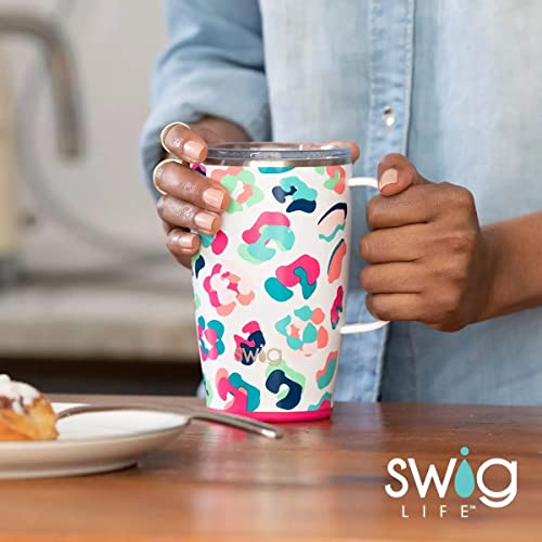 Swig Life 18oz Travel Mug with Handle and Lid, Cup Holder Friendly, Dishwasher Safe, Stainless Steel, Triple Insulated Coffee Mug Tumbler (Confetti) | The Storepaperoomates Retail Market - Fast Affordable Shopping