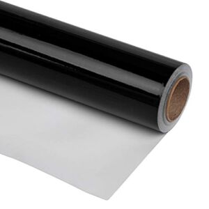 RUSPEPA Black Metallic Wrapping Paper – Solid Color Paper Perfect for Wedding, Birthday, Christmas, Baby Shower – 17.5 Inches X 32.8 Feet