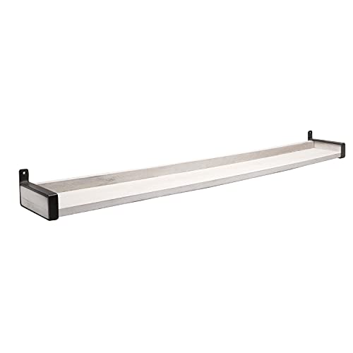 InPlace Shelving, 9602116E, Wall Mounted Real Wood Industrial Bracket Ledge, 36 Inch x 5 Inch x 2.75 Inch, Distressed White | The Storepaperoomates Retail Market - Fast Affordable Shopping