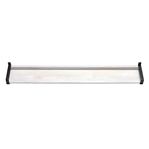 InPlace Shelving, 9602116E, Wall Mounted Real Wood Industrial Bracket Ledge, 36 Inch x 5 Inch x 2.75 Inch, Distressed White | The Storepaperoomates Retail Market - Fast Affordable Shopping