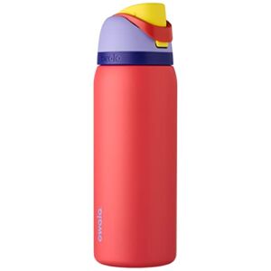 Owala FreeSip Insulated Stainless Steel Water Bottle with Straw for Sports and Travel, BPA-Free, 32-Ounce, Poolside Punch