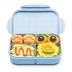 Bento Box,MISS BIG Lunch Box Kids,Ideal Leak Proof Lunch Box Containers, Mom’s Choice Kids Lunch Box, No BPAs and No Chemical Dyes Bento Box for Kids,Microwave and Dishwasher Safe Lunch Box (Blue M)