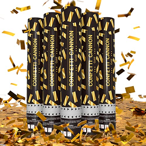 Party Poppers Confetti Shooters BOHOPOP Confetti Cannons 5 Packs (Gold) Confetti Popper Air Powered for Birthday, Wedding,Graduation, New Years Eve, Photos or Any Other Celebration With Party Poppers… | The Storepaperoomates Retail Market - Fast Affordable Shopping