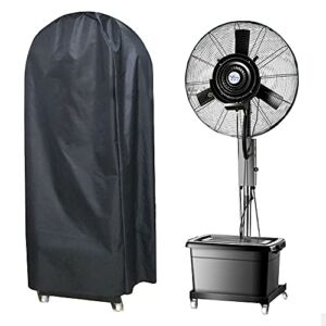 BOSKING Industrial Spray Fan Cover 600D Heavy Duty Outdoor Fan Dust Cover Waterproof Dustproof Pedestal Stand Fan Cover for Outdoor & Indoor – Full Protection (30″L x 12.5″W x 63″H)
