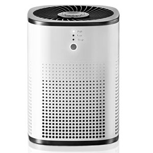 Air Purifier for Bedroom, H13 True HEPA Filter Air Purifier, 360° Air Intake with 5-Stage Filtration, 24db Filtration System Air Cleaner Odor Eliminator Remove 99.97% Dust Smoke Pollen Dander for Pets Allergies