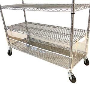 Formosa Covers | Storage Shelving Unit Bottom Rack Cover, See Through PVC (48″ W x 18″ D x 6″ H) (Cover Only)