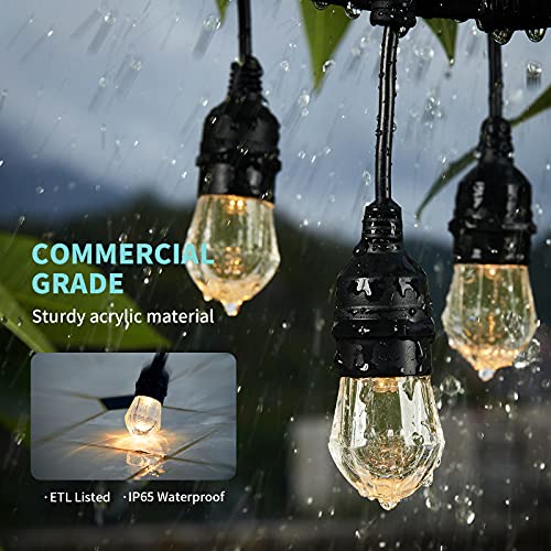 XMCOSY+ Outdoor String Lights – 64ft Patio Lights RGB & White Smart String Lights Color String Lights Outdoor 2.4GHz Wi-Fi App Control 24 Shatterproof Acrylic Bulbs String Lights Works with Alexa | The Storepaperoomates Retail Market - Fast Affordable Shopping
