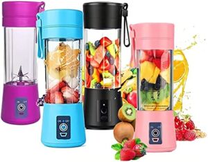 Personal Blender, Portable Blender with USB Rechargeable Mini Fruit Juice Mixer,Personal Size Blender for Smoothies, Shakes, Protein Shake and Baby Food Mini Juicer Cup Travel Size 380ML (PURPLE)