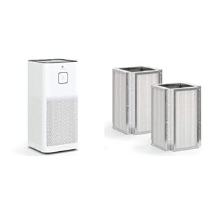 Medify MA-50 Air Purifier with two additional H13 True HEPA replacement Filters |1100 sq ft Coverage | for Smoke, Smokers, Dust, Odors, Pet Dander | Quiet 99.9% Removal to 0.1 Microns | White, 1-Pack