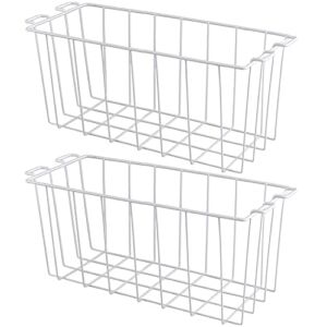 Orgneas Chest Freezer Organizer Bins Deep Freezer Basket Storage Rack Bins Metal Wire Baskets 2 Packs