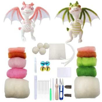Needle Felting Kits Beginners, DIY Wool Felt Dragon Materials Set for Adults Kids, Needle Felting Craft Project Gift for Women Men | The Storepaperoomates Retail Market - Fast Affordable Shopping
