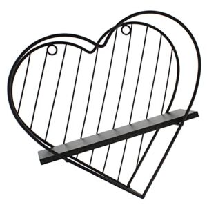 Spec101 Metal Floating Shelf – Decorative Heart Design Hanging Shelf Wall Decor for Food, Collectibles, or Decoration