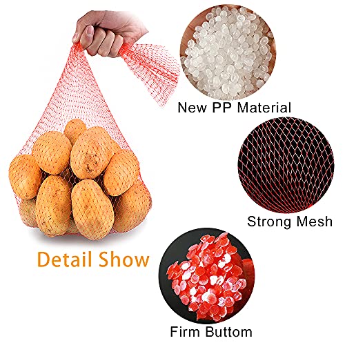 TEMUCY Plastic Mesh Produce Bags, 24 Inch Seafood Boil Bags for Crawfish Crab Shellfish Cooking (Red-100PCS) | The Storepaperoomates Retail Market - Fast Affordable Shopping