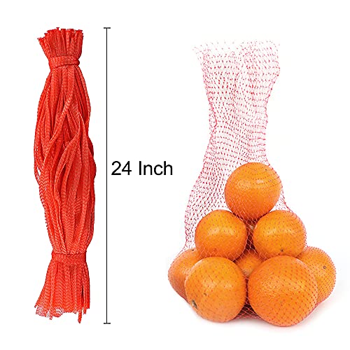 TEMUCY Plastic Mesh Produce Bags, 24 Inch Seafood Boil Bags for Crawfish Crab Shellfish Cooking (Red-100PCS) | The Storepaperoomates Retail Market - Fast Affordable Shopping